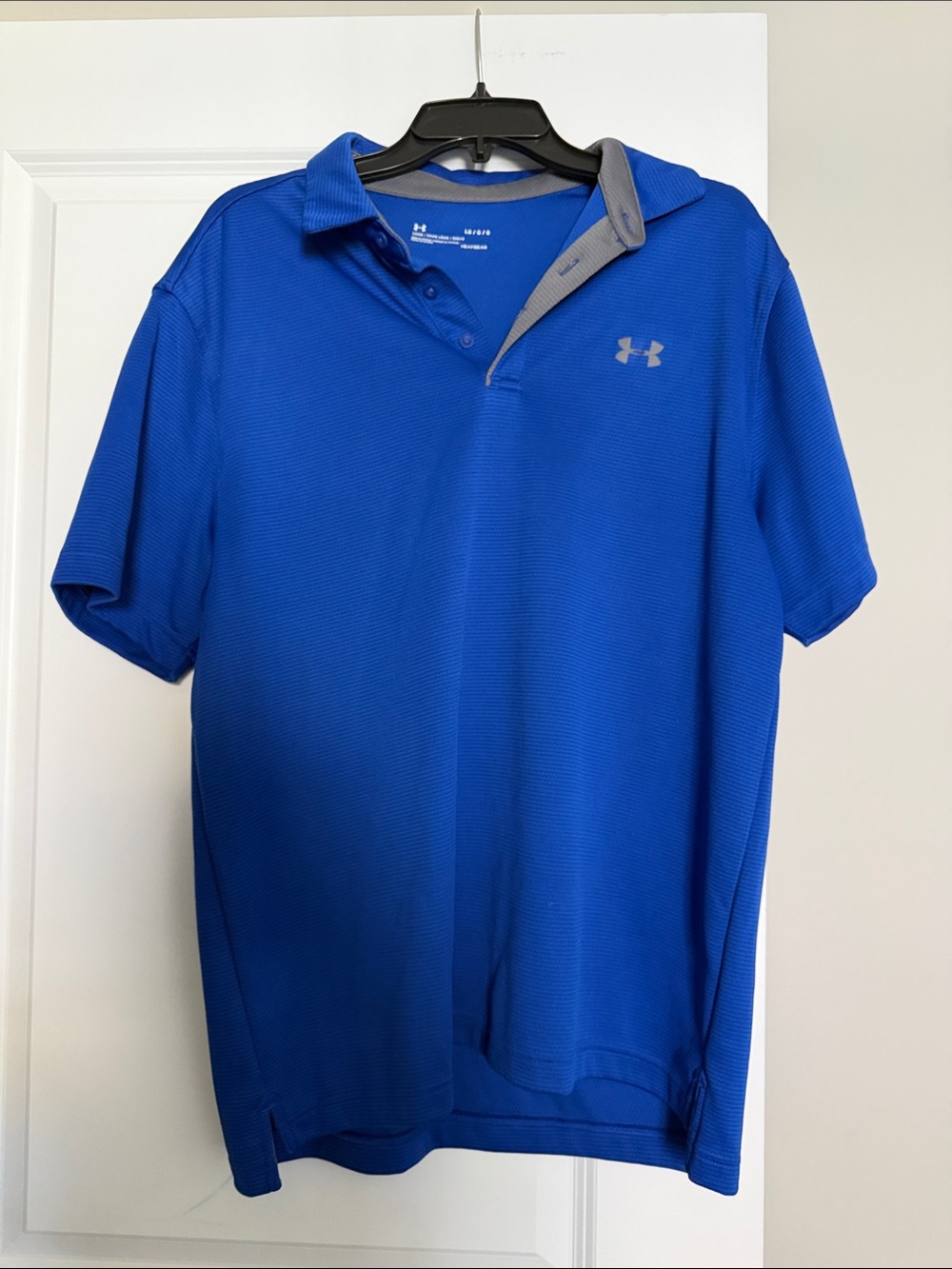 Under Armour Men’s Royal Blue Polo with Gray Trim